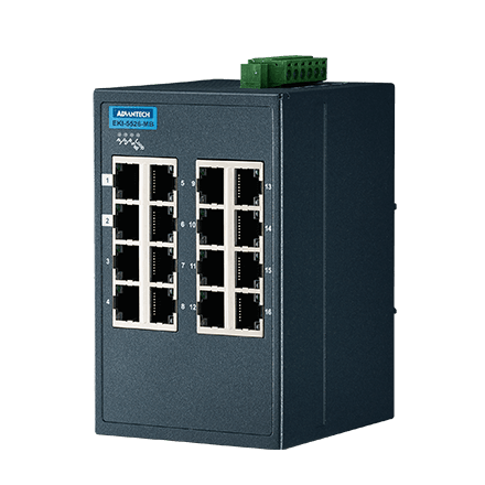 16-port Entry Level Managed Switch Supporting Modbus TCP/IP